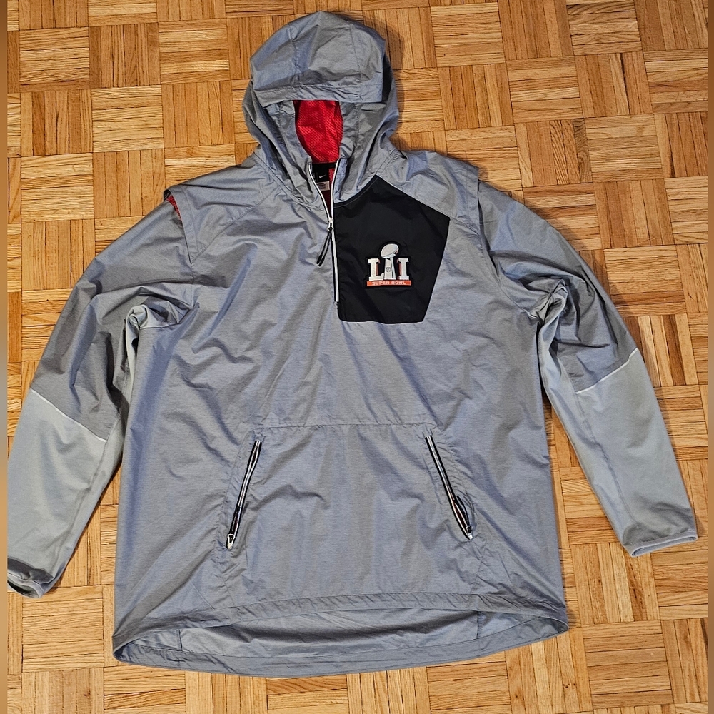 Nike Super Bowl 51 LI Fly Rush Mens M Jacket Quarter Zip 836343 Patriots Fal,XXL